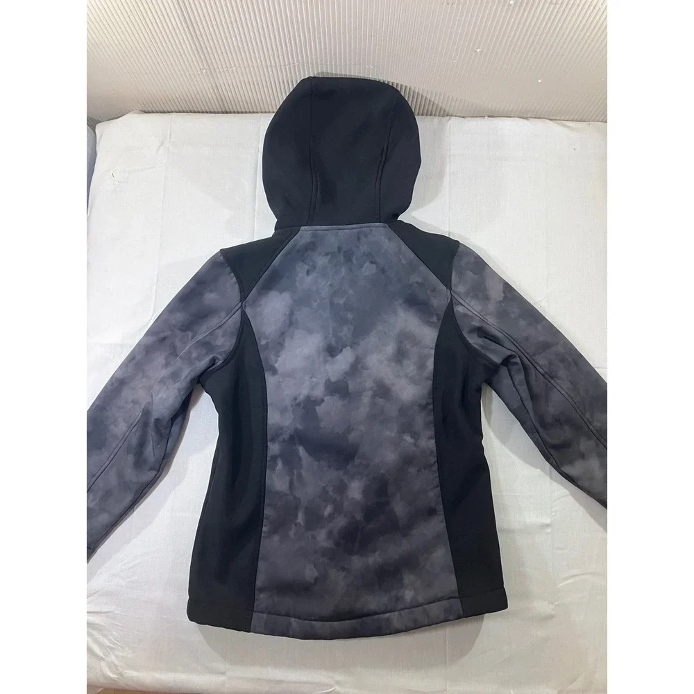 Reebok Girls' Softshell Jacket‎ Size 6/6x Gray Pink Zip Up Active Coat